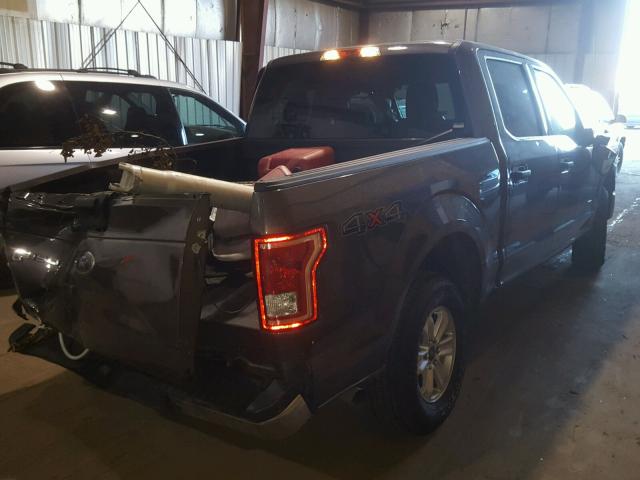 1FTEW1EG5HKD49087 - 2017 FORD F150 SUPER GRAY photo 4