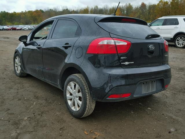 KNADN5A38C6021556 - 2012 KIA RIO EX BLACK photo 3