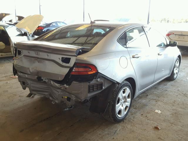 1C3CDFAA1FD363845 - 2015 DODGE DART SE SILVER photo 4