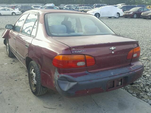 1Y1SK5286WZ438315 - 1998 CHEVROLET GEO PRIZM 紫色 照片 3