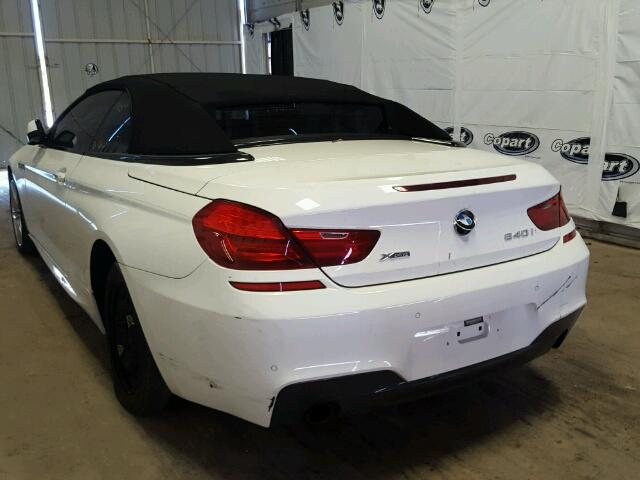 WBAYP5C53EDZ27820 - 2014 BMW 640 XI WHITE photo 3