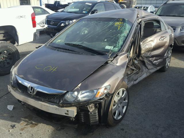 2HGFA1F53AH539856 - 2010 HONDA CIVIC BROWN photo 2