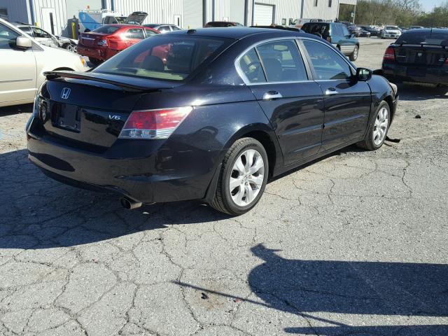 1HGCP368X8A014356 - 2008 HONDA ACCORD EXL BLACK photo 4