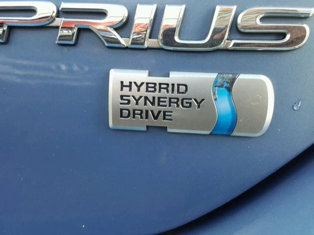 JTDKB20UX77570171 - 2007 TOYOTA PRIUS BLUE photo 9