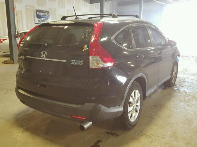 JHLRM4H79CC007846 - 2012 HONDA CR-V EXL BLACK photo 4