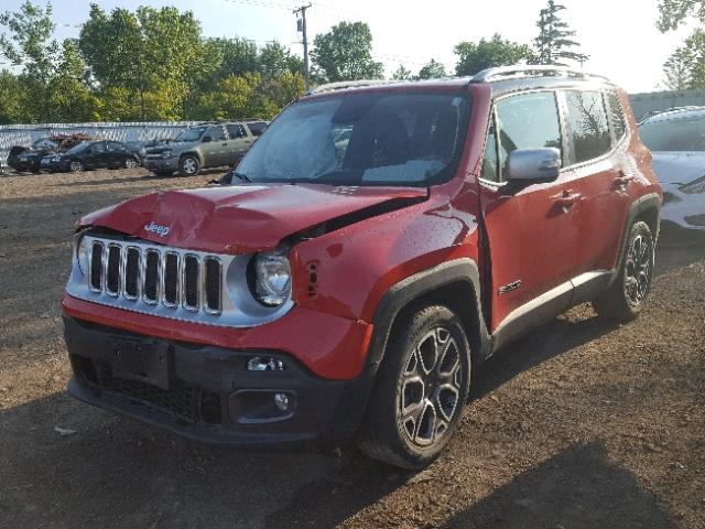 ZACCJADT9FPC20339 - 2015 JEEP RENEGADE L RED photo 2