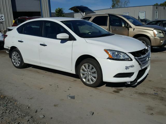 3N1AB7APXFL653162 - 2015 NISSAN SENTRA S WHITE photo 1