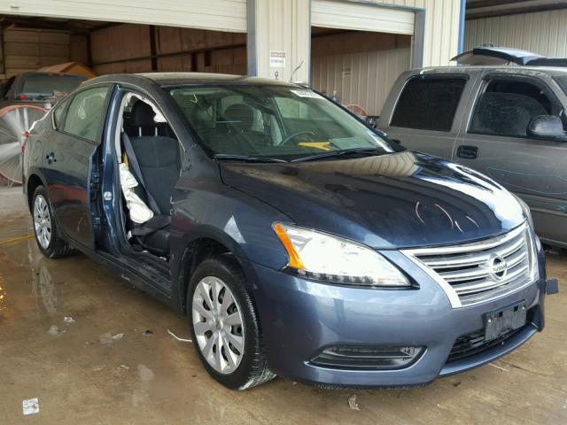 3N1AB7AP1EY209282 - 2014 NISSAN SENTRA S BLUE photo 1