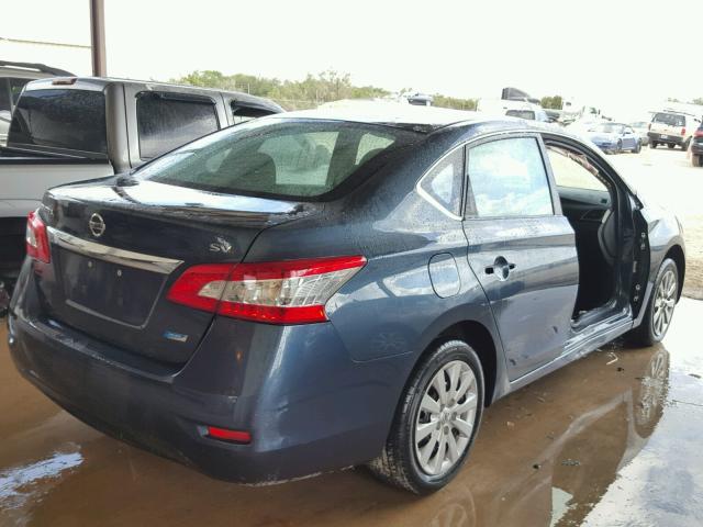 3N1AB7AP1EY209282 - 2014 NISSAN SENTRA S BLUE photo 4