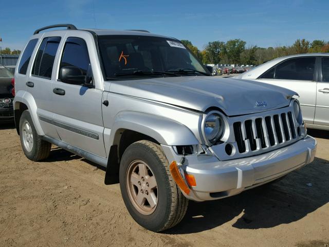 1J4GL48K77W699728 - 2007 JEEP LIBERTY SP SILVER photo 1