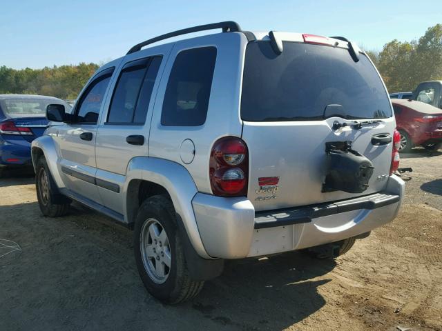 1J4GL48K77W699728 - 2007 JEEP LIBERTY SP SILVER photo 3