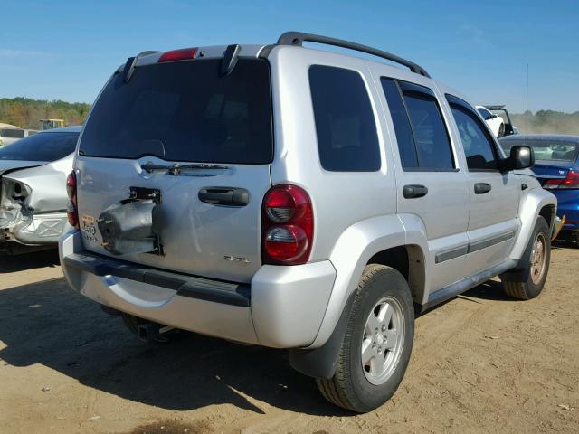 1J4GL48K77W699728 - 2007 JEEP LIBERTY SP SILVER photo 4