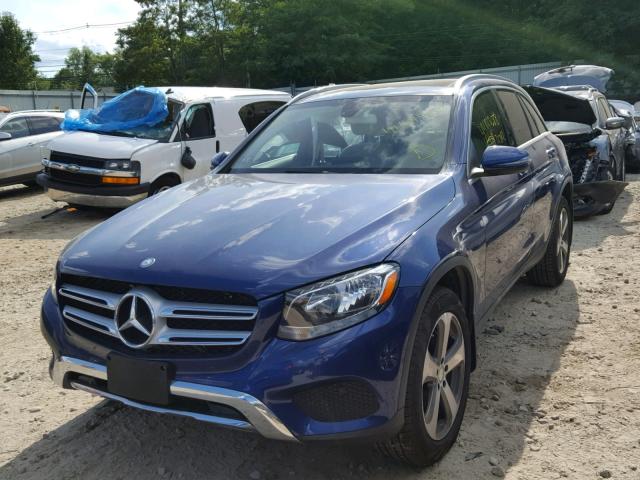 WDC0G4KB5HF152781 - 2017 MERCEDES-BENZ GLC 300 4M BLUE photo 2