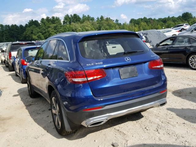 WDC0G4KB5HF152781 - 2017 MERCEDES-BENZ GLC 300 4M BLUE photo 3