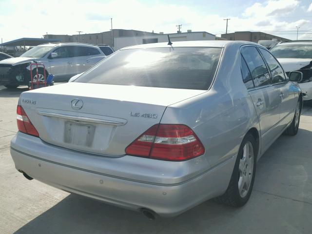 JTHBN36F840140356 - 2004 LEXUS LS SILVER photo 4