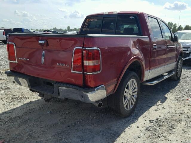 5LTPW16588FJ03372 - 2008 LINCOLN MARK LT RED photo 4