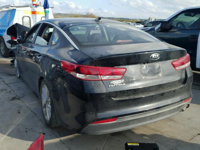 5XXGT4L33GG019587 - 2016 KIA OPTIMA LX BLACK photo 3