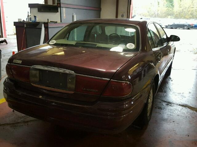 1G4HP54K844140170 - 2004 BUICK LESABRE CU MAROON photo 4