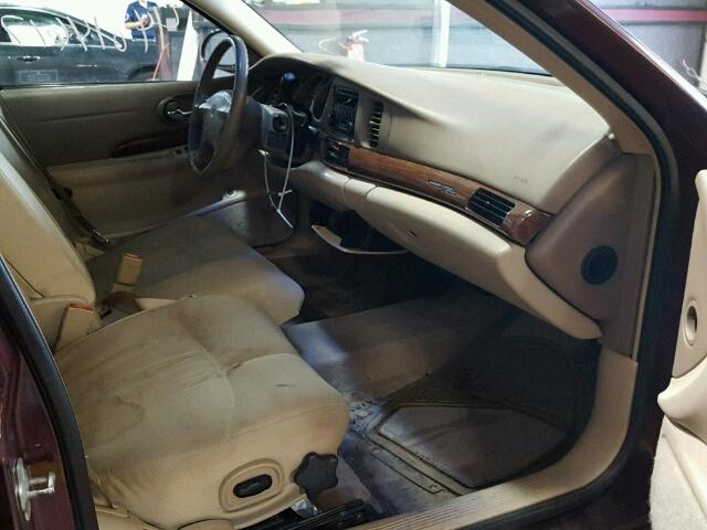 1G4HP54K844140170 - 2004 BUICK LESABRE CU MAROON photo 5