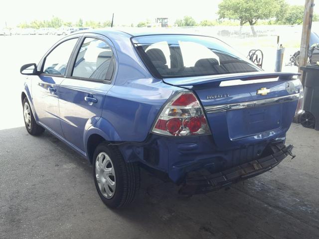 KL1TD56E29B630550 - 2009 CHEVROLET AVEO LS BLUE photo 3