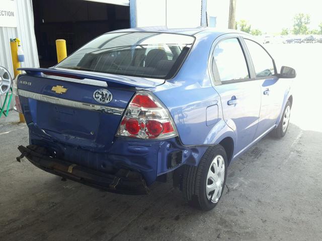 KL1TD56E29B630550 - 2009 CHEVROLET AVEO LS BLUE photo 4