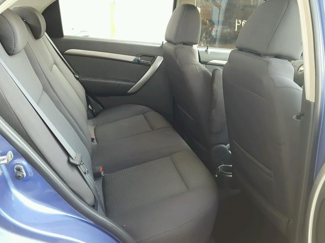 KL1TD56E29B630550 - 2009 CHEVROLET AVEO LS BLUE photo 6