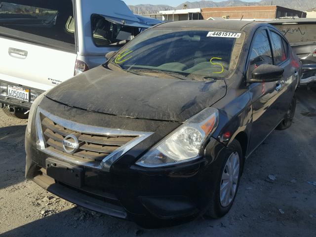 3N1CN7AP7FL807746 - 2015 NISSAN VERSA S BLACK photo 2