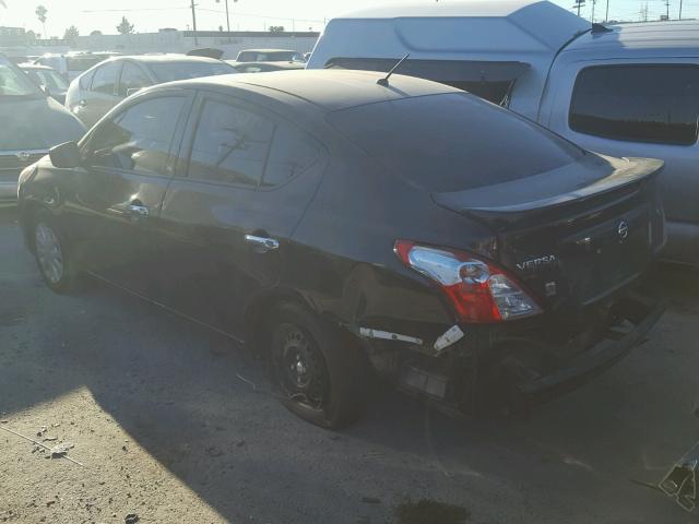 3N1CN7AP7FL807746 - 2015 NISSAN VERSA S BLACK photo 3