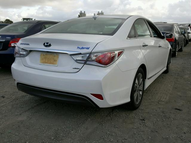 KMHEC4A44DA084888 - 2013 HYUNDAI SONATA HYB WHITE photo 4