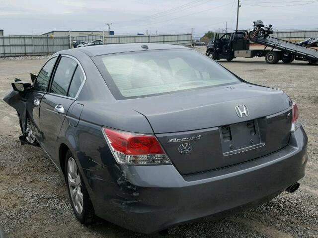 1HGCP36888A047615 - 2008 HONDA ACCORD EXL GRAY photo 3