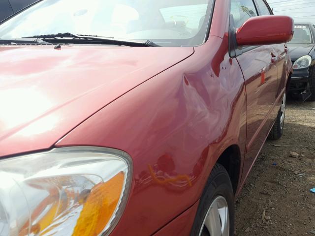 1NXBR32E77Z809468 - 2007 TOYOTA COROLLA S RED photo 9