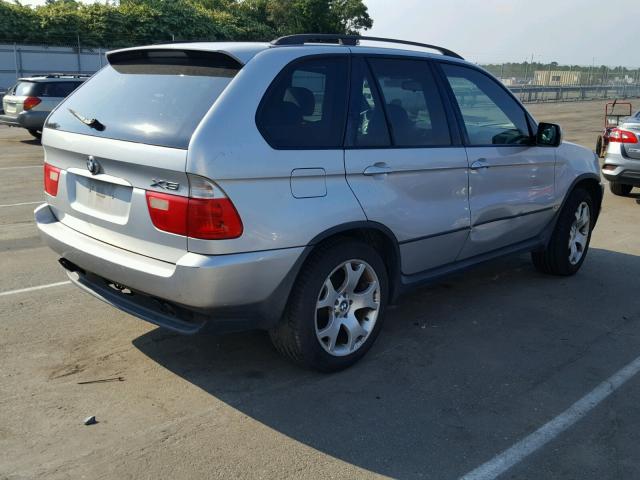 5UXFB33563LH47118 - 2003 BMW X5 4.4I SILVER photo 4