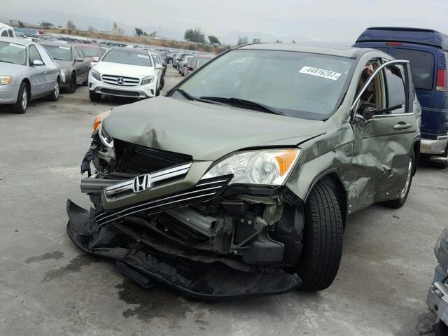 JHLRE38779C001642 - 2009 HONDA CR-V EXL GREEN photo 2