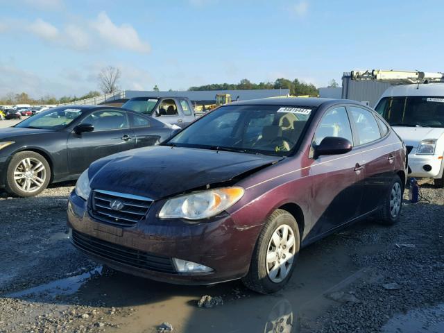 KMHDU46D48U416219 - 2008 HYUNDAI ELANTRA GL PURPLE photo 2