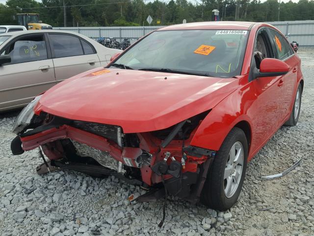 1G1PC5SB8F7221730 - 2015 CHEVROLET CRUZE LT RED photo 2