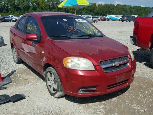 KL1TD56697B063789 - 2007 CHEVROLET AVEO BASE Қызыл фото 1