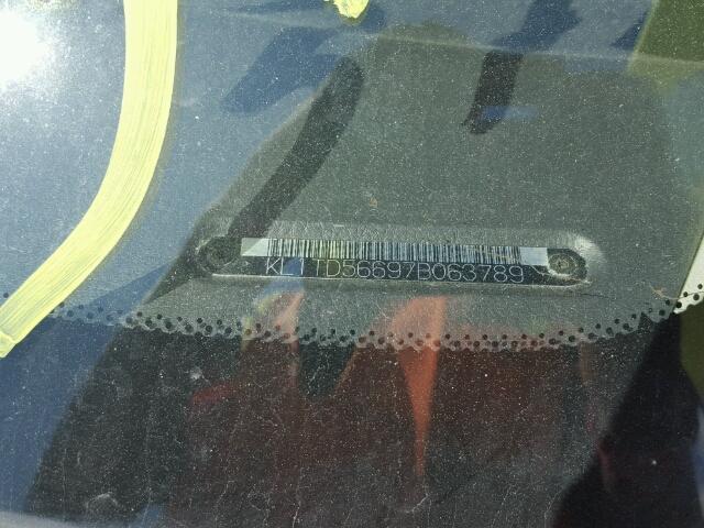 KL1TD56697B063789 - 2007 CHEVROLET AVEO BASE Қызыл фото 10