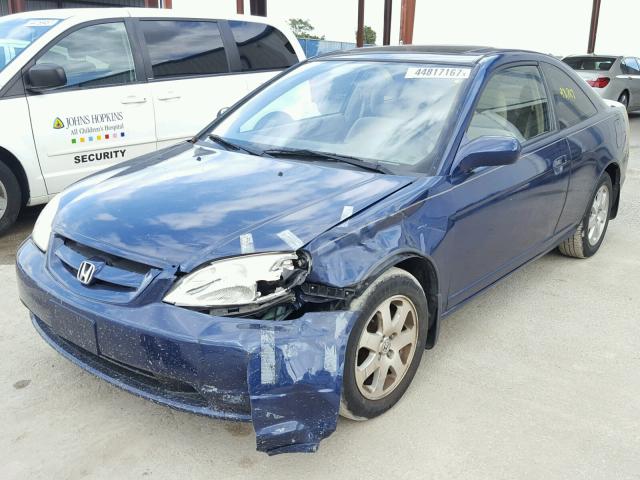 1HGEM21913L022631 - 2003 HONDA CIVIC BLUE photo 2