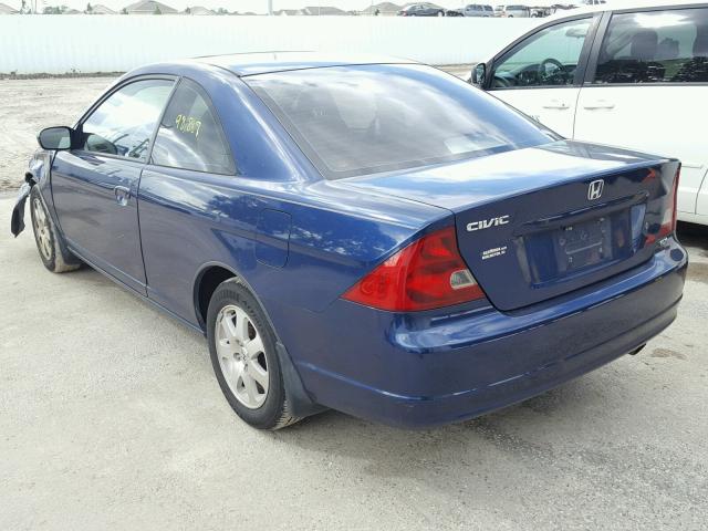 1HGEM21913L022631 - 2003 HONDA CIVIC BLUE photo 3