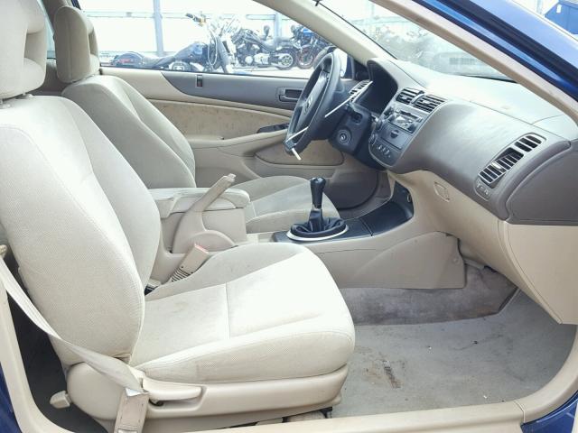 1HGEM21913L022631 - 2003 HONDA CIVIC BLUE photo 5