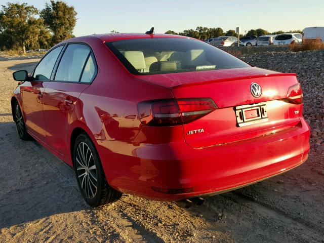 3VWD17AJ2GM302912 - 2016 VOLKSWAGEN JETTA SPOR RED photo 3