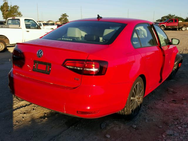 3VWD17AJ2GM302912 - 2016 VOLKSWAGEN JETTA SPOR RED photo 4