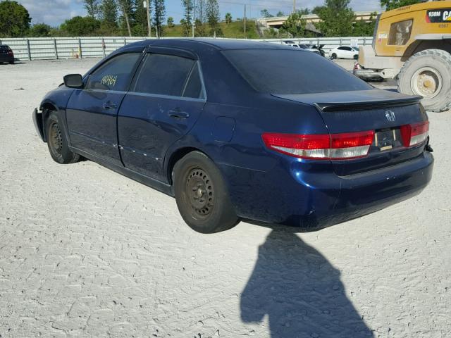 1HGCM56324A000809 - 2004 HONDA ACCORD LX BLUE photo 3