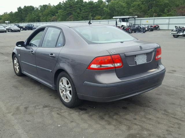 YS3FD49Y471018447 - 2007 SAAB 9-3 2.0T GRAY photo 3