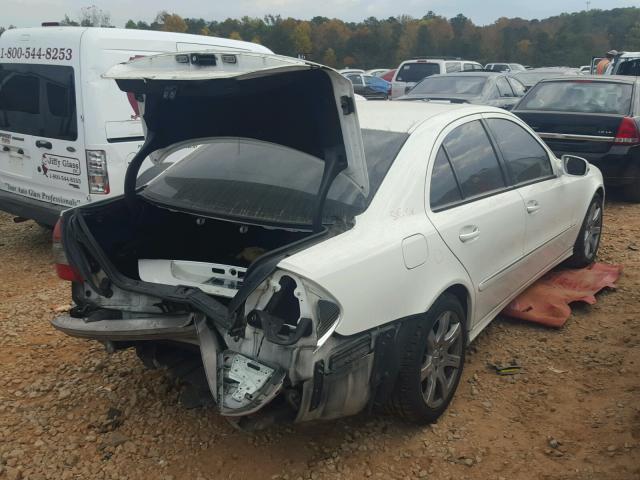 WDBUF56X47B049488 - 2007 MERCEDES-BENZ E 350 WHITE photo 4