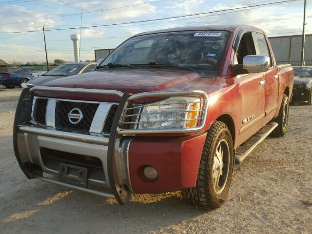 1N6BA07A25N524150 - 2005 NISSAN TITAN XE MAROON photo 2