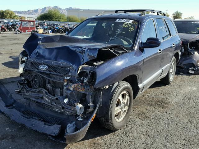 KM8SC13D64U584368 - 2004 HYUNDAI SANTA FE G BLUE photo 2