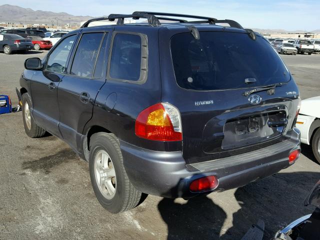 KM8SC13D64U584368 - 2004 HYUNDAI SANTA FE G BLUE photo 3