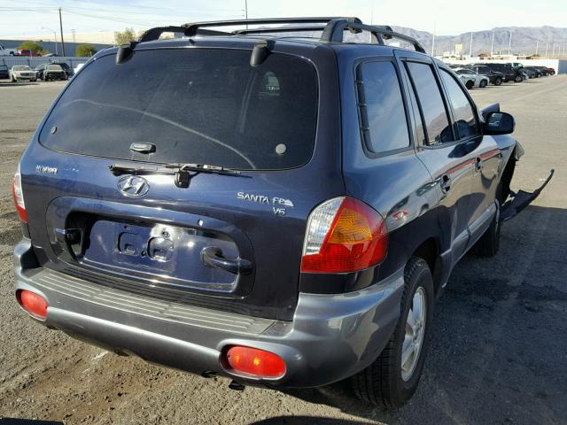 KM8SC13D64U584368 - 2004 HYUNDAI SANTA FE G BLUE photo 4