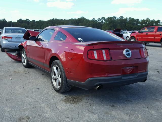 1ZVBP8CH9A5143597 - 2010 FORD MUSTANG GT RED photo 3